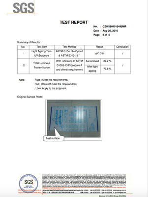 SGS อนุมัติแผ่นโพลีคาร์บอเนต 6mm, Lexan Polycarbonate Sheet UV Protection