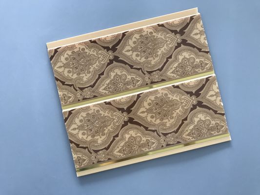 200 × 6mm การพิมพ์สายสีทองเพดานแผง PVC สำหรับตกแต่งร้านอาหาร