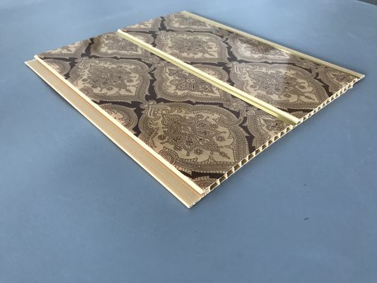 200 × 6mm การพิมพ์สายสีทองเพดานแผง PVC สำหรับตกแต่งร้านอาหาร