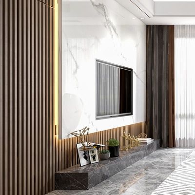 Fireproof Free Sample WPC Fluted Panel With 20 Years Useful Life Guaranteed