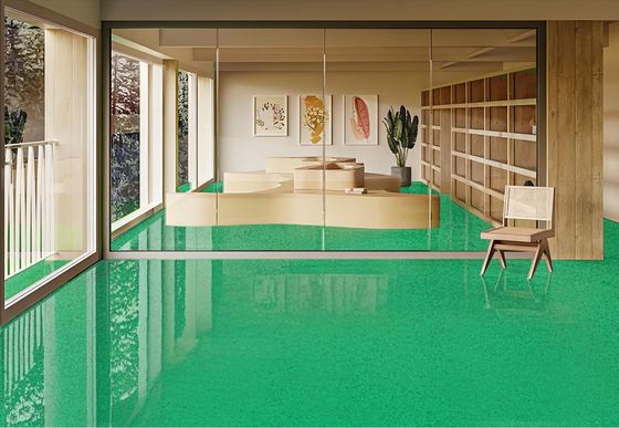 สีสัน Epoxy ทรายเคลือบผลกระทบมาร์บอลพื้น Epoxy Resin Floor Home Self-leveling Floor Paint สีทราย